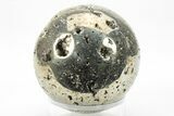 Polished Pyrite Sphere - Peru #228362-1